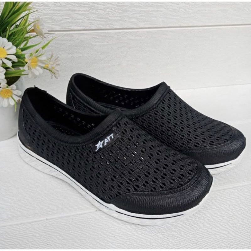 Sepatu Slip ON Pria ATT NPS 160  karet Pantofel Trendy Model jaring