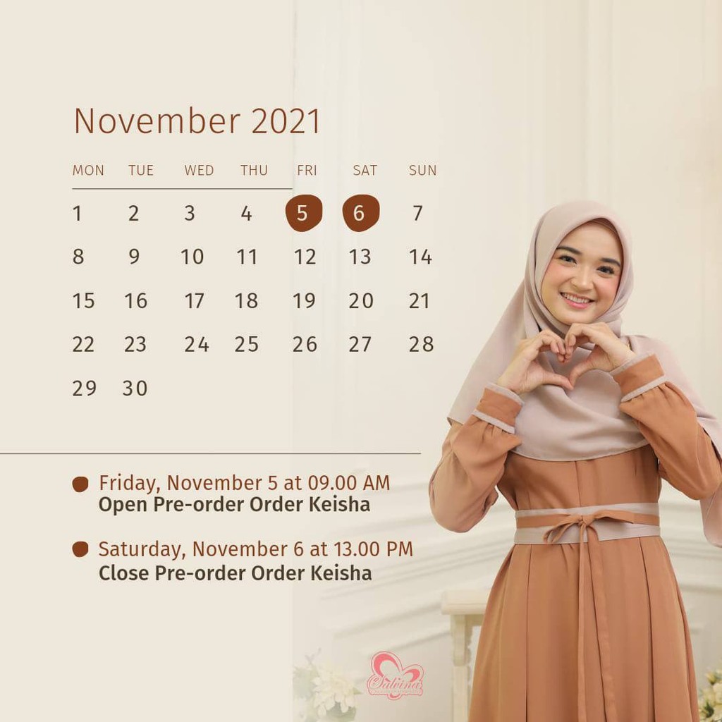 KEISHA DRESS BY SALVINA HIJAB (PRE ORDER READY 2-3 MINGGU SETELAH CLOSE PO)