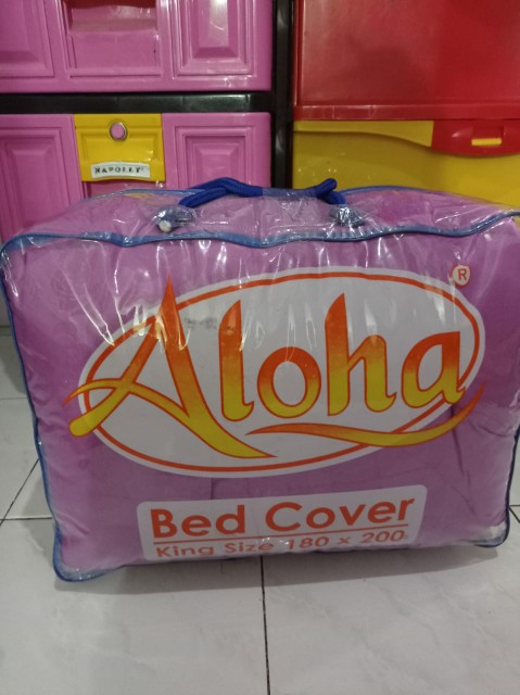 Bed Cover Aloha King Flat Ukuran 180× 200 Cm