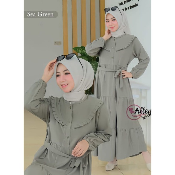 Kinan Dress Ory By Alleya//GAMIS LEBARAN 2024//Kinan Dress Ori Alleya Style
