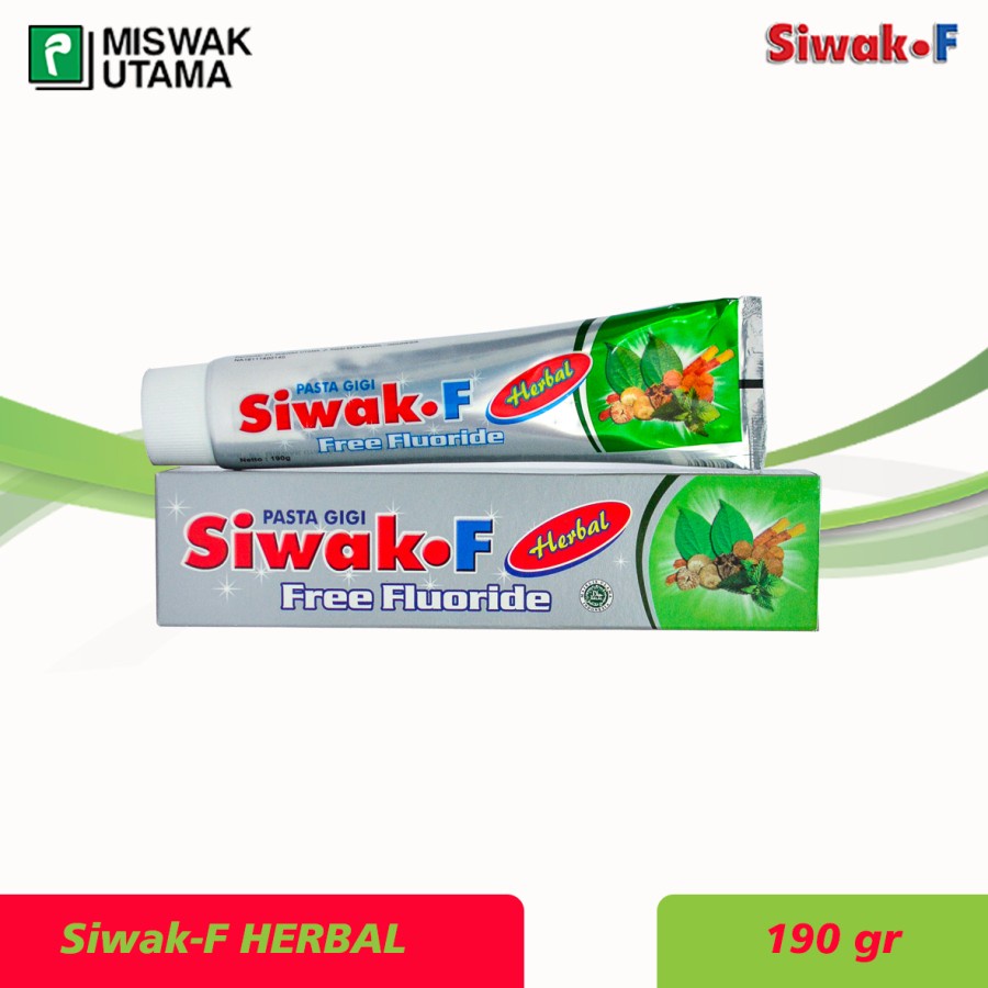 PASTA GIGI SIWAK F HERBAL 190gram HALAL TOOTHPASTE