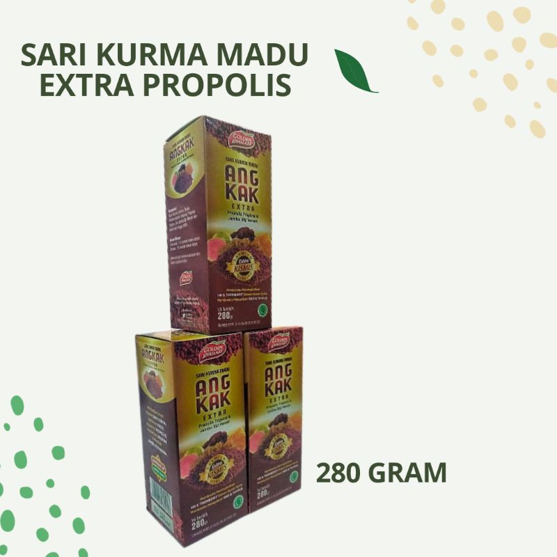 

Sari Kurma Madu Angkak Extra Propolis Trigona & Jambu Biji MerahExtra Kismis