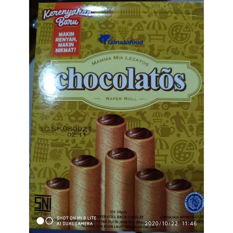 

chocolatos coklat rolls isi 21pic