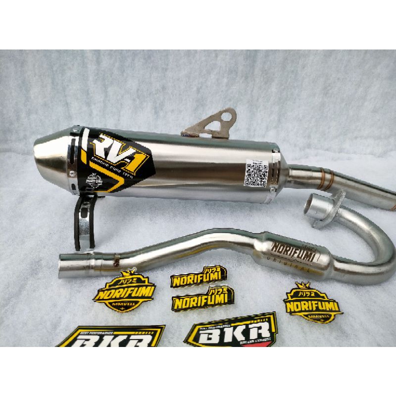 KNALPOT NORIFUMI RV-1 PNP KLX 150 CRF 150L DTRACKER WR 155-Rv-1 Kuning