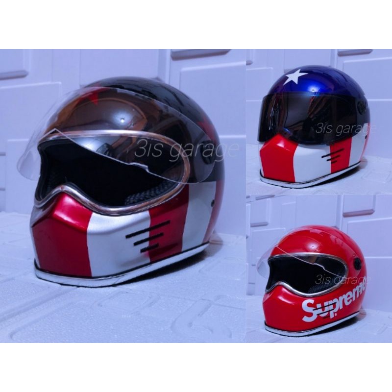 HELM CUSTOM CLASSIC SIMPSON BANDIT RETRO KLASIK VINTAGE FULL FACE