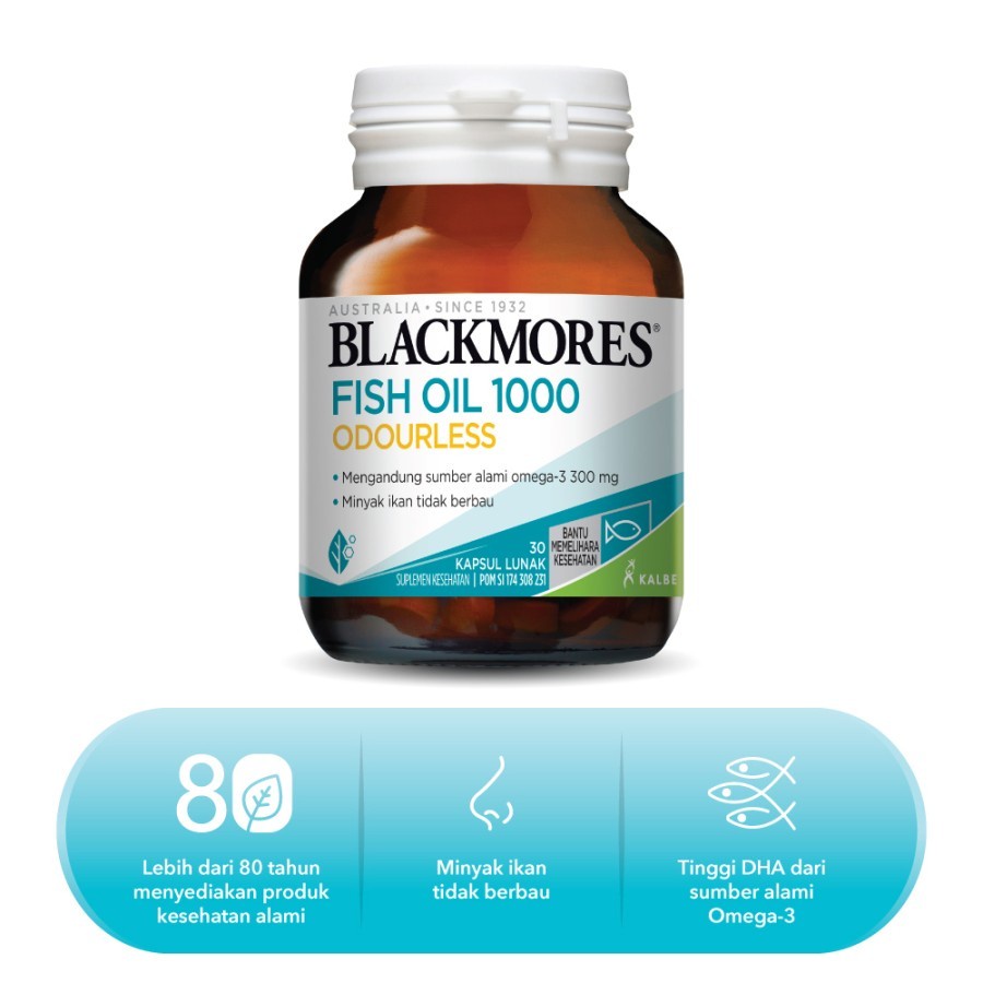 Blackmores Odourless Fish Oil 1000 30 Kapsul