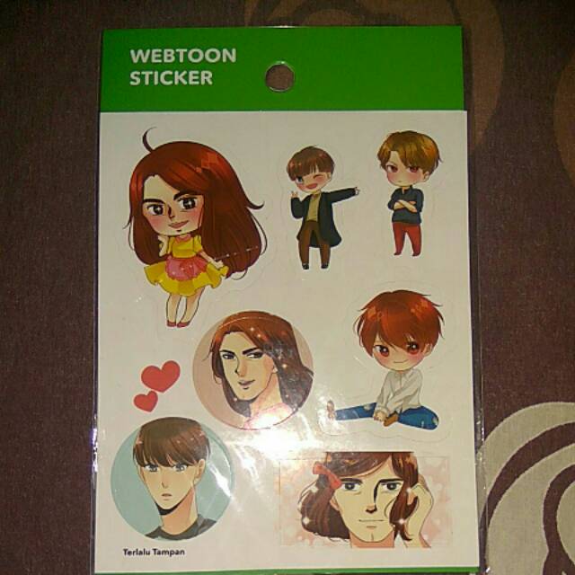 Sticker Webtoon Terlalu Tampan
