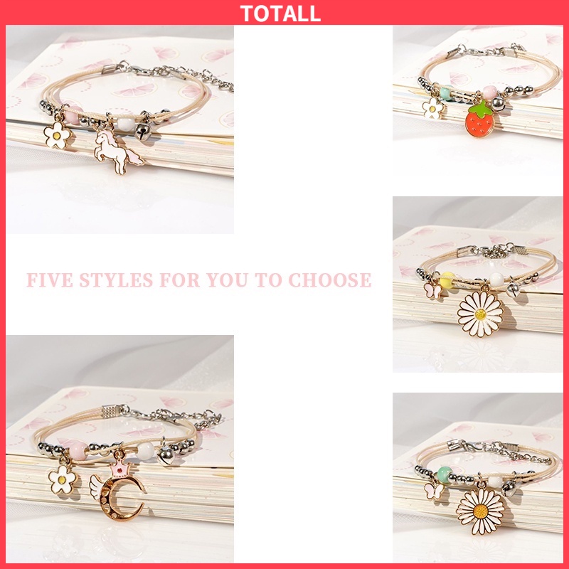 [✅READY STOCK] Gelang couple Star Moon bead djustable Braided Bracelet  Fashion Aksesoris 1  Pcs Penjualan Panas Mode