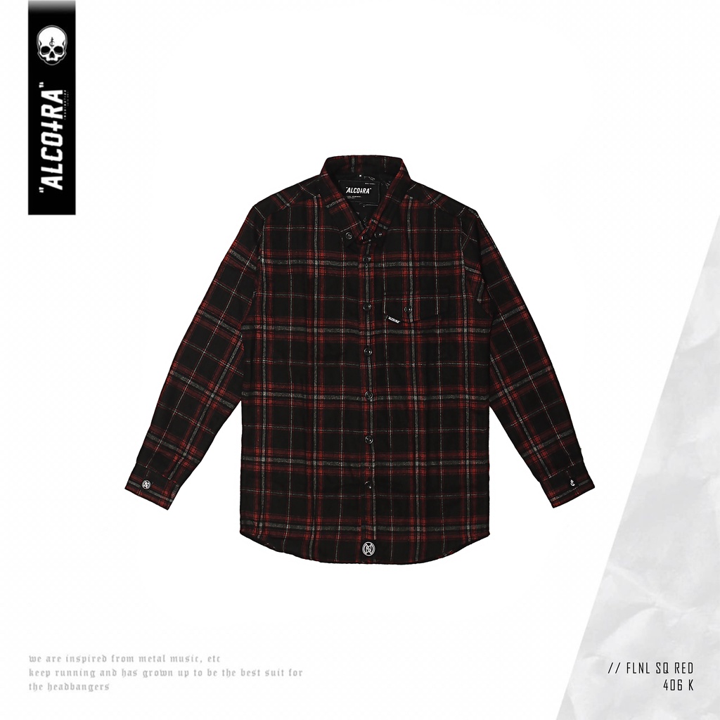 FLANEL SQ RED // FLANEL SQUARE NAVY RED KANTONG SATU