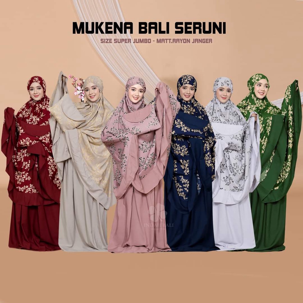 MUKENA SERUNI BUNGA ATAS / MUKENA BALI SERUNI BY INDAH BALI COLLECTION