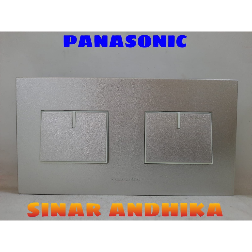 Saklar Seri Lebar Panasonic Silver Style E Wesjp78049Mws+Wesj5941Mws