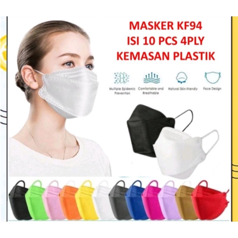 MASKER Medis KF94 kemasan plastik isi /10pc