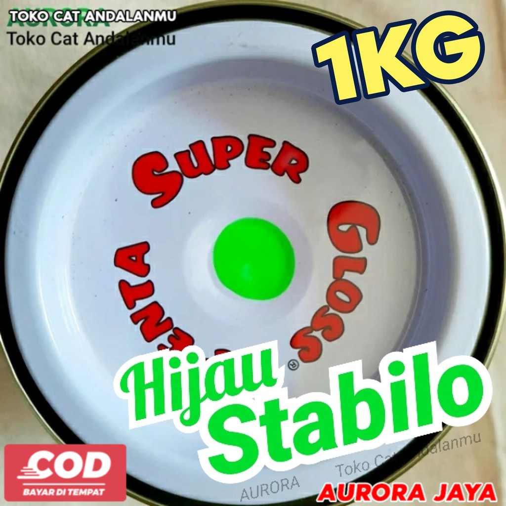 

Cat Penta Super Gloss 1Kg Hijau Stabilo NC Light Green Fluorent Fluorecent Ijo Skotlet Nyala Cerah - Toko Cat Aurora Jaya