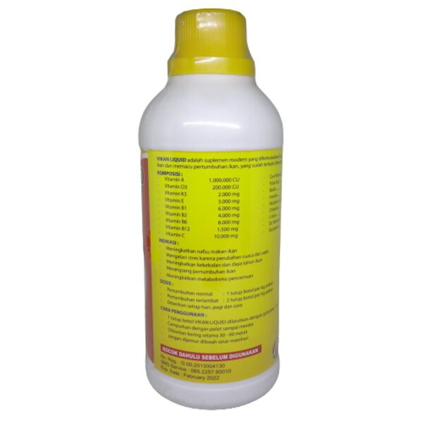 Vikan Liquid 500ml Obat Vitamin Meningkatkan Nafsu Makan Ikan 500 ml