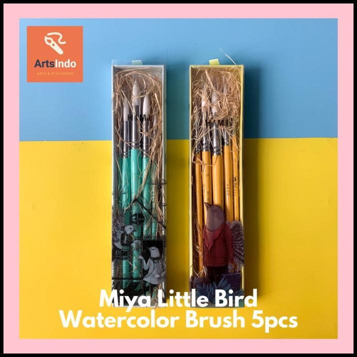 

Miya Himi Little Bird Watercolor Brush 5 Pcs