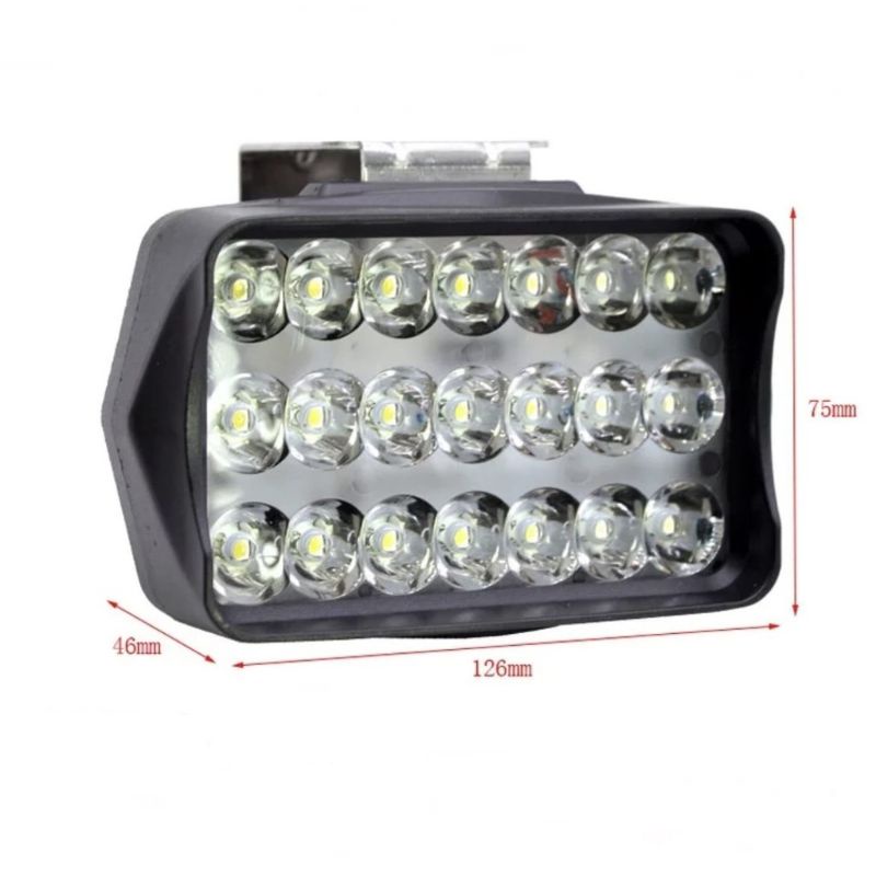 Lampu Tembak Sorot 12 Volt LED CWL 21 Mata 21 watt Cree LightBar Work Light Motor Mobil Skuter Putih Waterproof Panjang