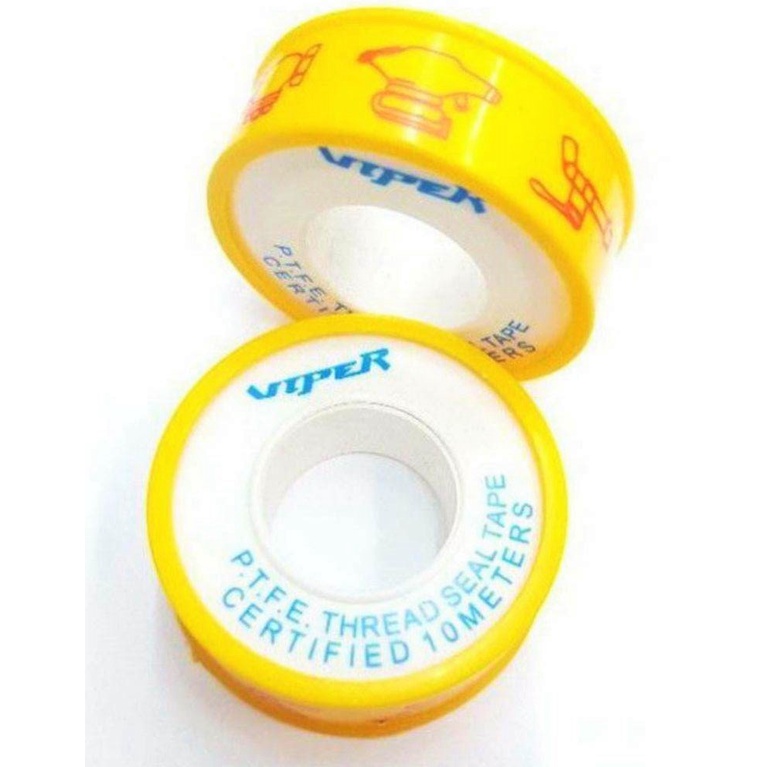 Seal Tape Isi 10 Meter / PTFE SEAL TAPE pipa 1/2 12mm siltip seltip sealtape kran air viper seal tape viper seal tape KIG SEAL TAPE ONDA grosir pelapis kran bocor