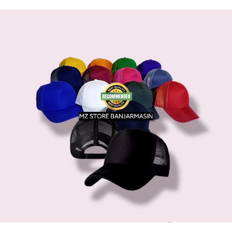 Topi Polos Jaring Trucker | Topi Polos | Topi Trucker