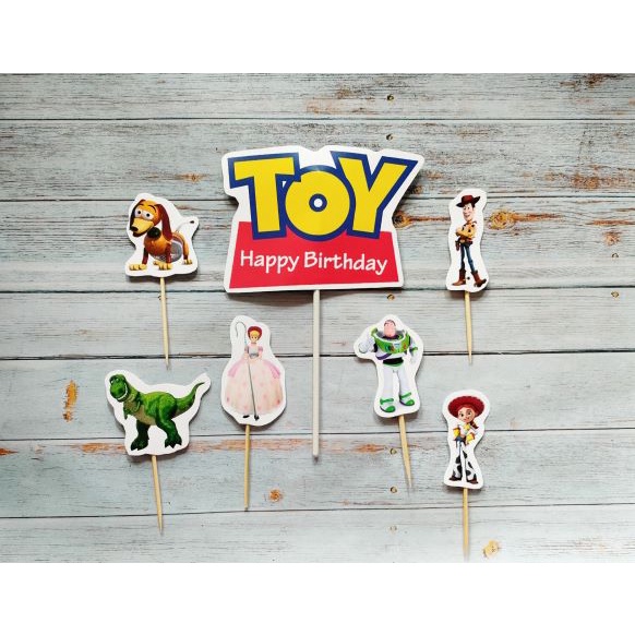cake topper hiasan kue ulang tahun hiasan nasi tumpeng karakter toy story