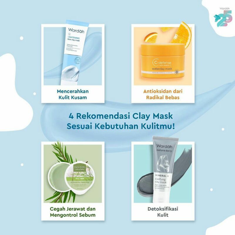 ❤️GROSIR❤️ WARDAH CLAY MASK | WARDAH MASKER