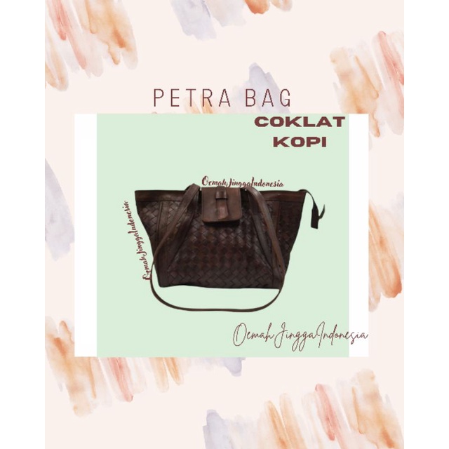 genuine leather bag shoulder bag petra - oleh oleh jogja tas kulit asli - tas kerja wanita terlaris 