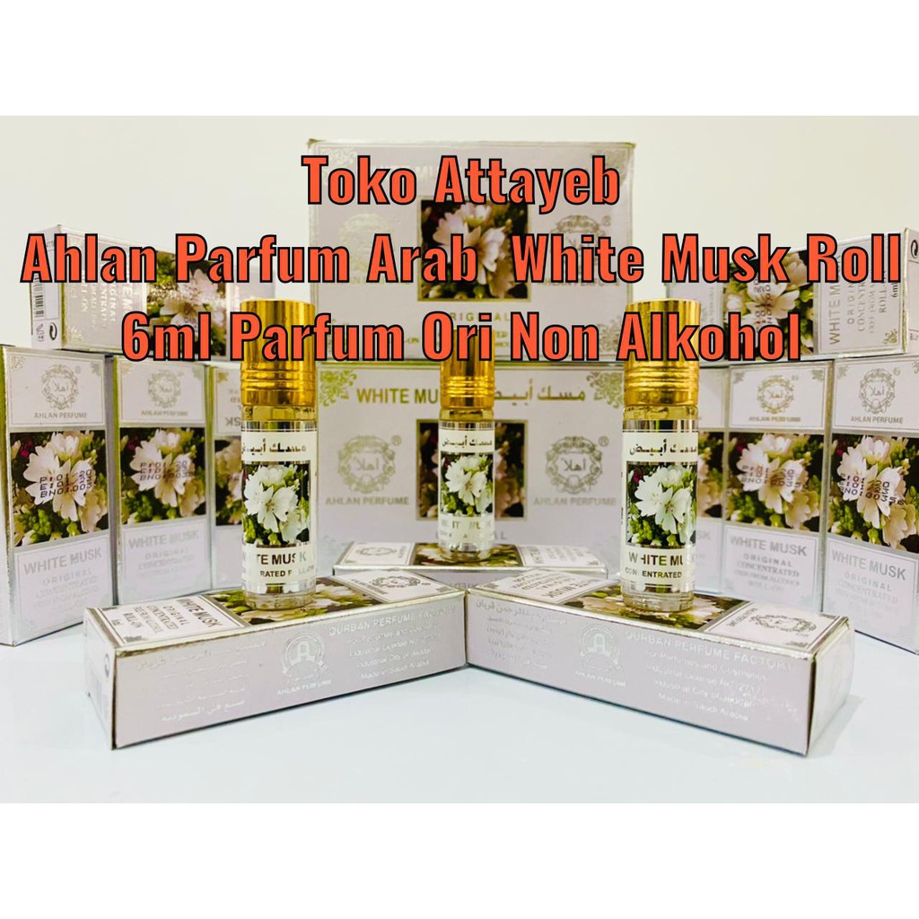 Ahlan Parfum Arab White Musk Roll 6ml Parfum Ori Non Alkohol