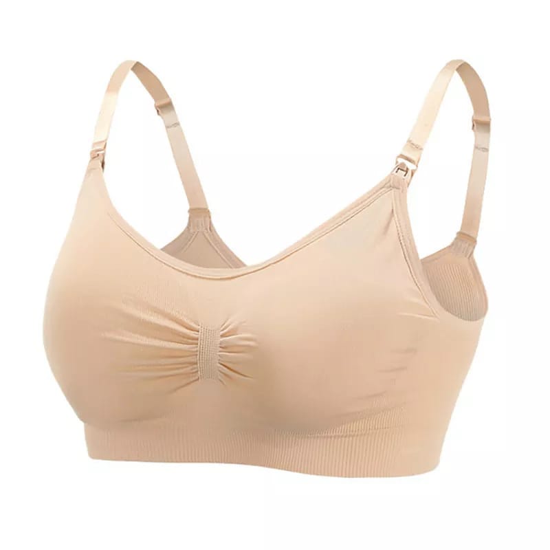 Bra Menyusui tanpa kawat Bra Wanita ibu hamil Cup besar jumbo Maternity Nursing Bra Bahan Kaos Bukaan Depan Model Sporty