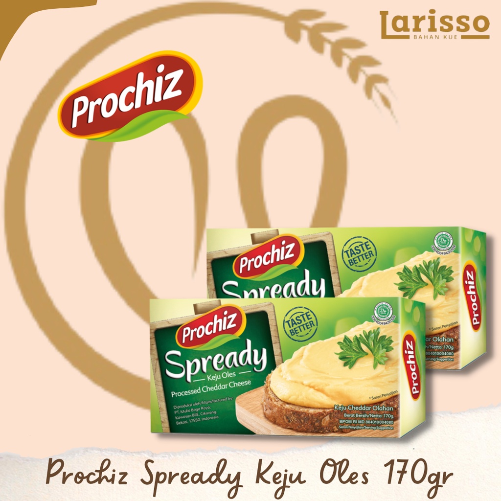 

PROCHIZ KEJU SPREADY KEJU OLES SPREADABLE CHEESE KEJU LUMER SPREADY CHEESE 160GR