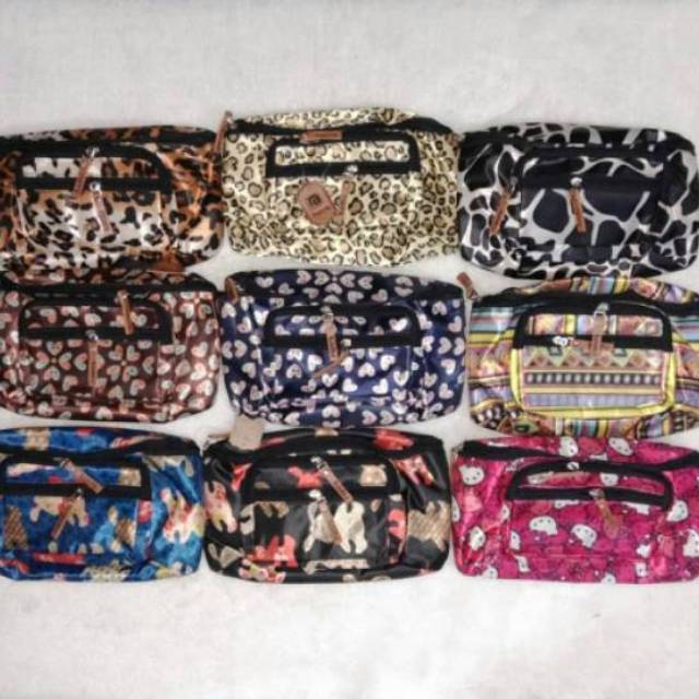 Tas pinggang waist bag microsatin motif lucu
