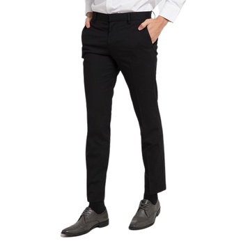 Lesta Langgeng Celana Formal Pria Kerja Panjang Bahan Kain Gabardine Warna Hitam 27-38