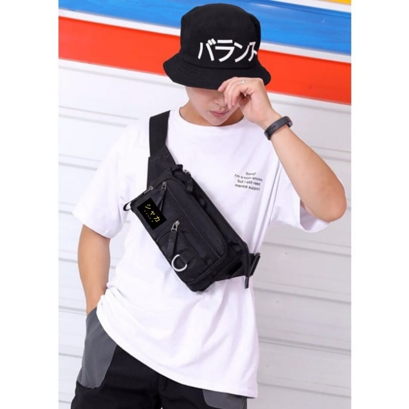 Tas Selempang Pria Waist Bag Tas Pria Slempang Slingbag Youth Korea