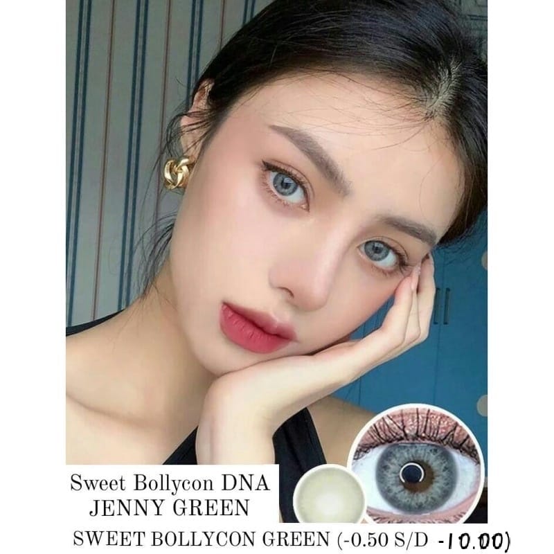 SOFTLENS SWEET DNA BOLLYCON JENNY GREEN MINUS 0.50 S.D -10.00