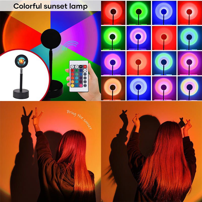 COLOURFUL PROJECTION LAMP LAMPU TIDUR PROYEKTOR TIDUR MINI TRIPOD + RINGLIGHT LED-SOSOYO