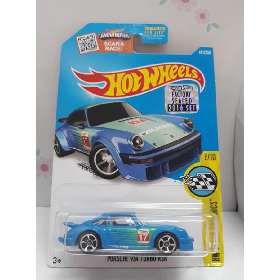 Ready Stock] Hot Wheels Factory Sealed 2016 Porsche 934 Turbo Falken Biru