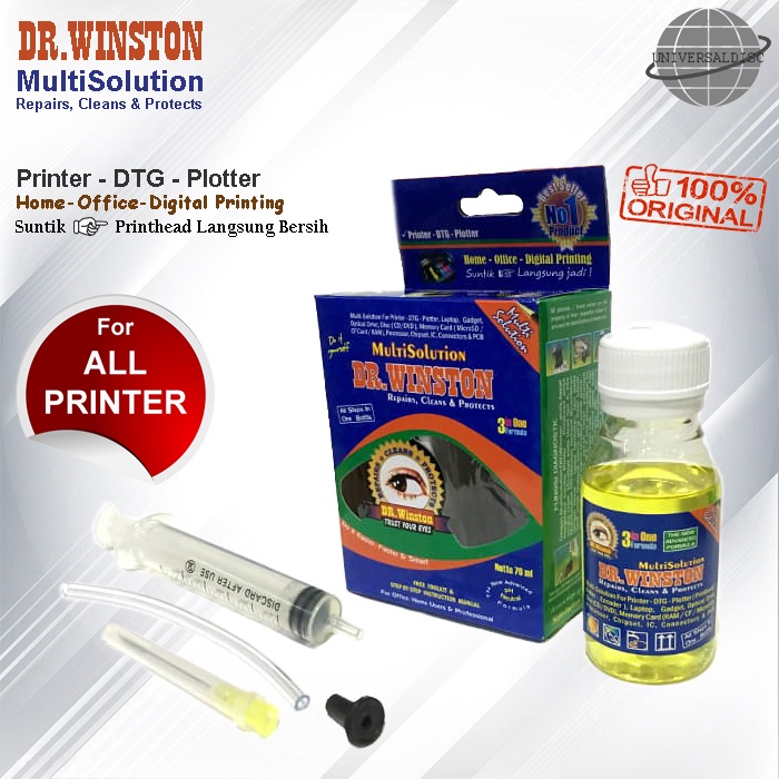 Magic Cleaner Dr Winston 70ml / Print Head Cleaner/ pembersih printer