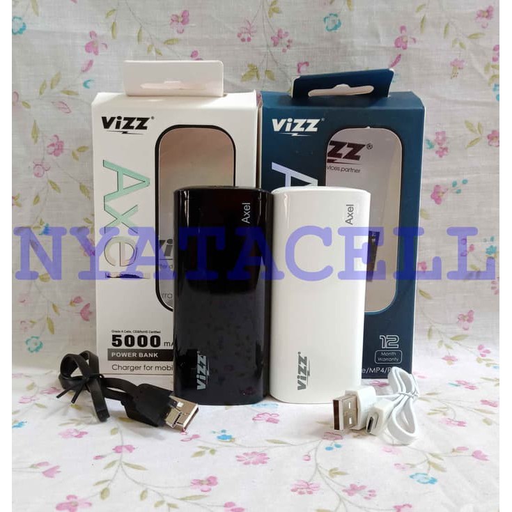 Powerbank Vizz Axel VZ-5000 5000mAh /Power Bank 5000 mAh   termurah