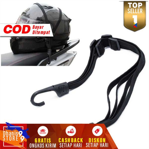 Tali Pengikat Helm Motor 2 Kait Jaring Pengikat Jog Helm Motorcycle Luggage