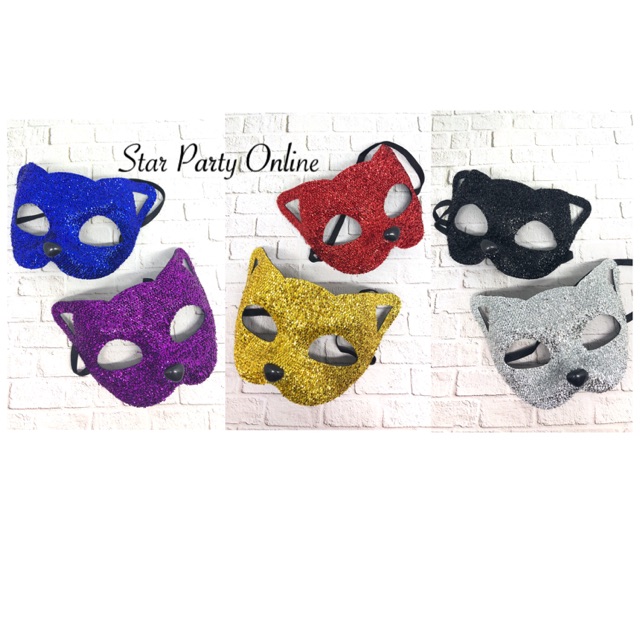Topeng Kain Kucing/ Topeng Pesta/ Topeng Kostum/ Masquerade/ Topeng Cat Woman/ Cat Mask/ Halloween