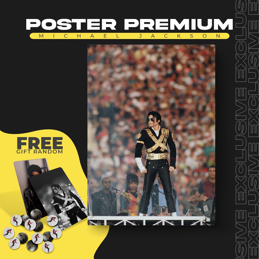 [BM Poster Premium] Michael Jackson (20 cm x 30 cm) || Hiasan Dinding | Poster | Dekorasi Rumah