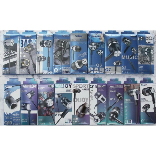 EARPHONE SPORT/ENJOY/BASS Q1,Q15,Q11