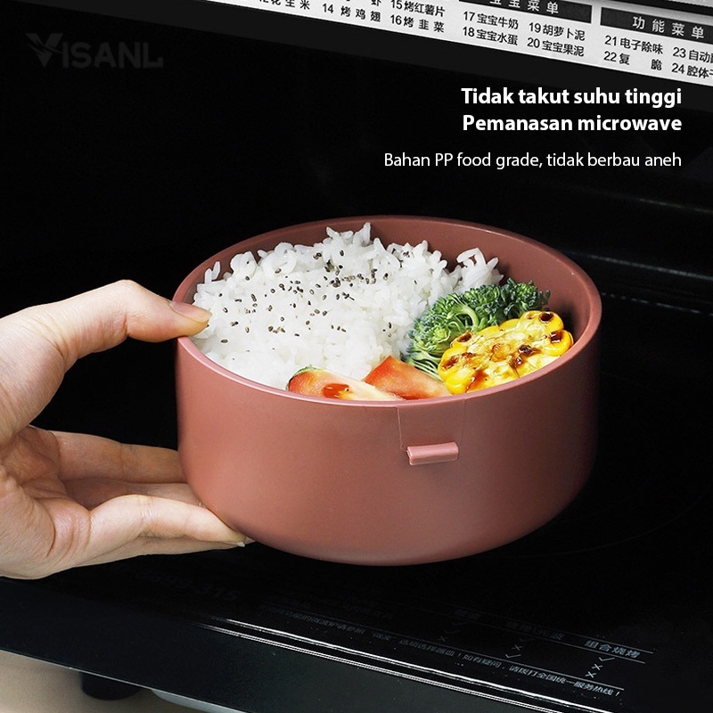 lunch box set anti tumpah tempat makan kotak makan portable tempat makanan 2 susun