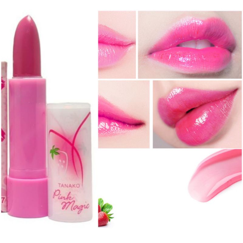 [STRAWBERRY] Magic Lip Balm Strawberry Pelembab Bibir Lipbalm Pemerah Bibir Kosmetik Makeup Make Up