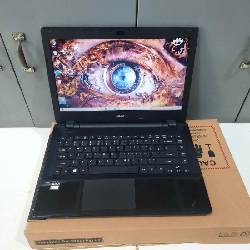 Laptop Acer Aspire E5-421 Amd E2-6110 Gen 6 Ram 4GB HDD 500GB Layar 14 inch Windows 10 Siap pakai ok