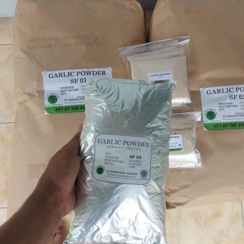 

BUBUK GARLIC POWDER 1 KG Bawang Putih Bawang Putih Bubuk Halus Bubuk Bawang putih Garlic