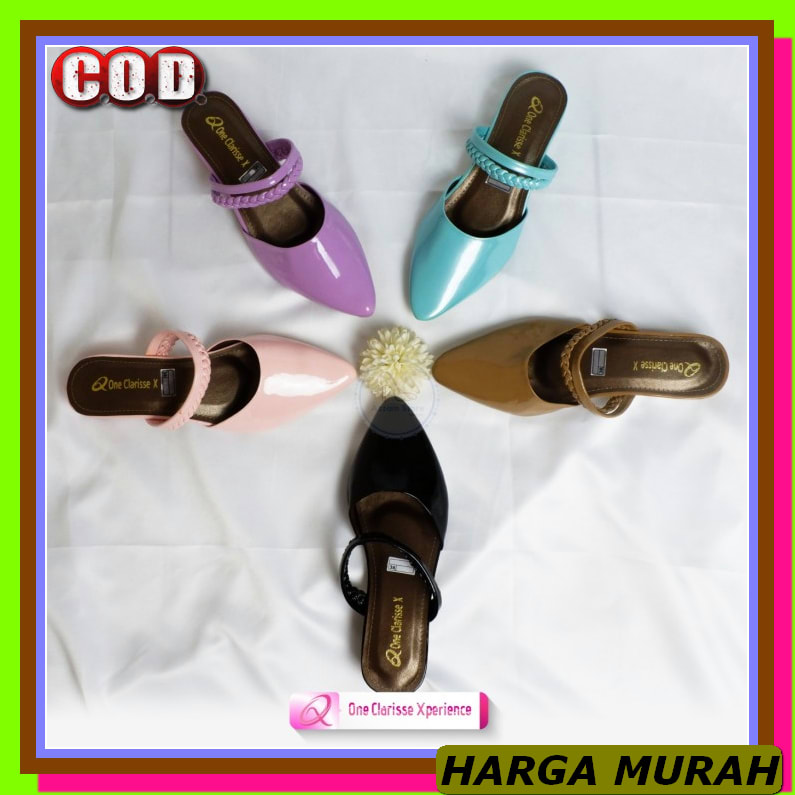 Sepatu Heels Wanita Simoncelli Hitam Cewek Wanita Casual Modi E66 PL996 Heels Pump Chilla Hak Tahu