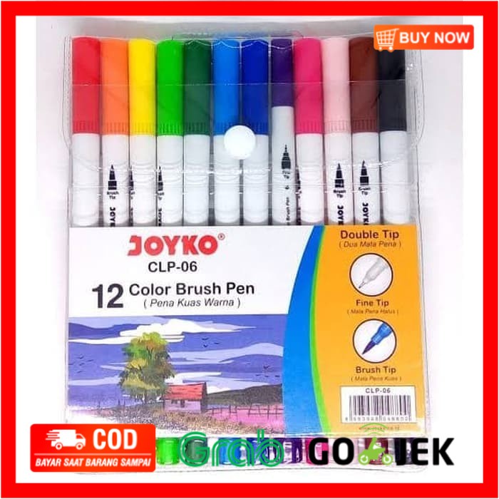 

(BISA COD) Brush Pen Joyko CLP-06 12 Warna