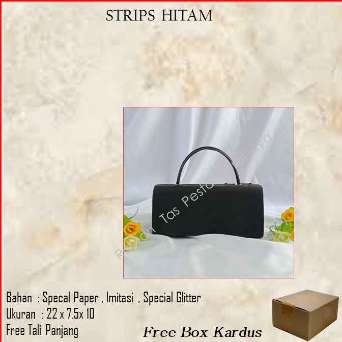 Tas Kecil,Tas Imut,Tas Kondangan,STRIPS HITAM