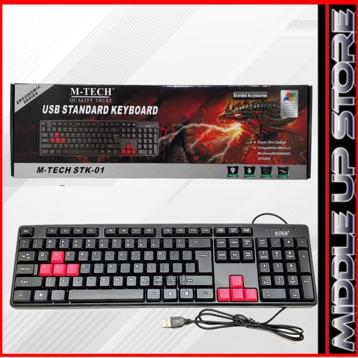 Keyboard Standard M-Tech STK-01 USB Wired / KEYBOARD MTECH STK01 USB