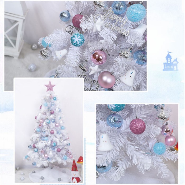 Pohon Natal Putih Polos Murah PVC PP White White Christmas Tree Grosir GROSIR