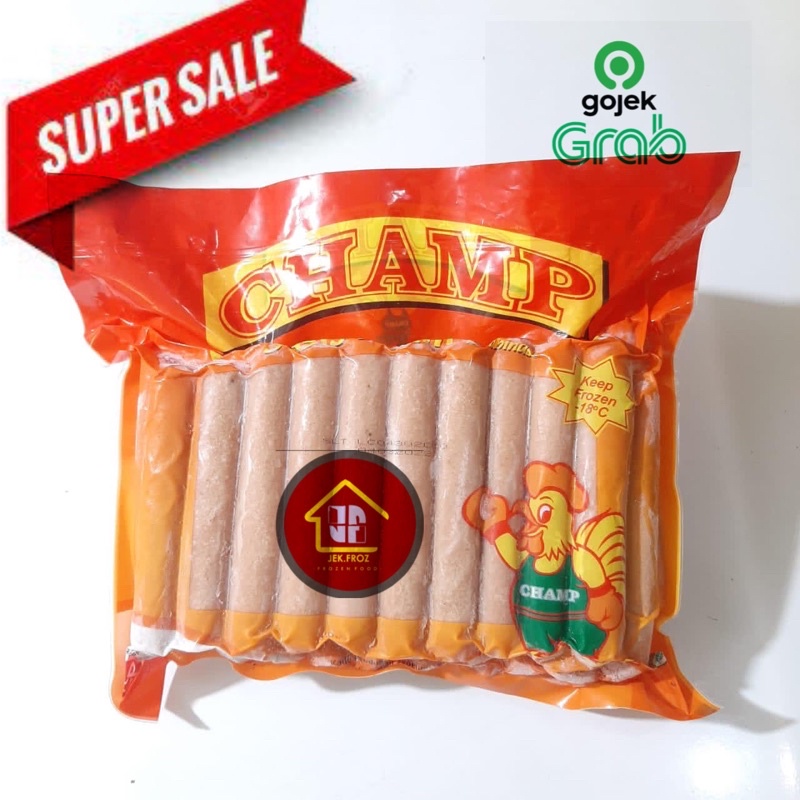 

sosis champ 1kg chicken sausage kombinasi daging ayam hemat efisien isi potongan 40 pcs